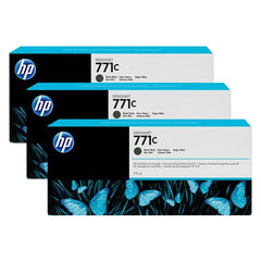 Confezione da 3 cartucce di inchiostro nero opaco DesignJet HP 771C, 775 ml