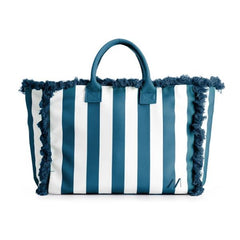 MUITOMAS - Borsa da Spiaggia bianco/ blu ottanio