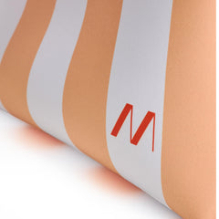 MUITOMAS - Pochette in neoprene bianco/ peach fuzz