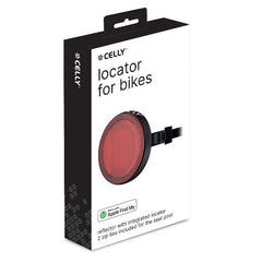 BIKELOCATOR - Localizzatore per Biciclette, compatibile con tutti i dispositivi iOS, utilizza App "Dov'è" preinstallata sui device iOS, batteria al litio, funzione catarifrangente