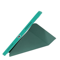 BOOKMAG- Custodia a libro, con retro cover trasparente, ultra sottile, materiale resistente agli urti, on/off display compatibile con Apple iPad 11" 11th gen/ iPad 10.9"
