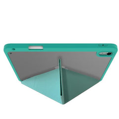 BOOKMAG- Custodia a libro, con retro cover trasparente, ultra sottile, materiale resistente agli urti, on/off display compatibile con Apple iPad 11" 11th gen/ iPad 10.9"