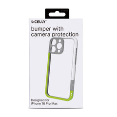 BUMPER - Bumper cover in materiale flessibile, protegge i bordi e la fotocamera posteriore compatibile con Apple iPhone 16 Pro Max [IPHONE 16 CASES]