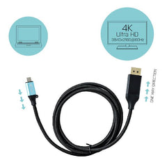 Cavo Adattatore da USB-C a Display Port 4K / 60 Hz 150cm