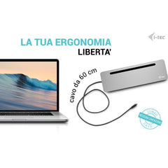 i-tec USB-C Metal Ergonomic 3x 4K Display Docking Station + Power Delivery 100 W