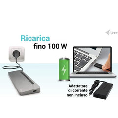 Docking station USB-C fino a TRE MONITOR 4K (2x HDMI, 1x DP) + PD 100W