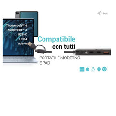 HUB Universale USB-C / USB-A a 4 Porte USB: 2x USB-C 3.2 Gen 2 (10Gbps) + 2 x USB-A 3.2 Gen 2 (10Gbps)