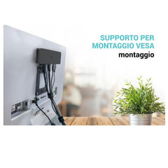 Docking station USB-C Tre Monitor 4K (2xDP +1xHDMI) + 6 xUSB, con alimentatore