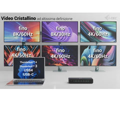 Docking Station Universale 6 Monitor x 4K DISPLAY - PD (3.1) 140W con alimentatore