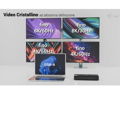 Docking Station Universale 6 Monitor x 4K DISPLAY - PD (3.1) 140W con alimentatore