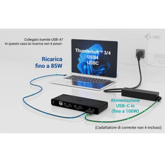 Docking station USB-C/A. DOPPIO MONITOR (2xHDMI, 2xDP) 4K + PD85W con alimentatore