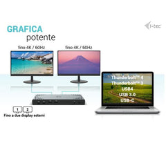 Docking Station USB3.0 /USB C  Doppio MONITOR (Porte Video: 2xDP+2XHDMI) + PD100W con alimentatore