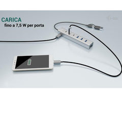HUB UNIVERSALE USB-C / USB-A di Ricarica a 7 Porte USB: 3x USB-C, 4x USB-A