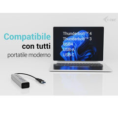 HUB UNIVERSALE USB-C / USB-A di Ricarica a 7 Porte USB: 3x USB-C, 4x USB-A