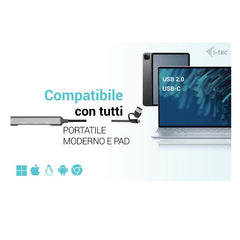 HUB Universale USB-C / USB-A a 4 Porte USB: 1x USB-C (3.2 gen1) + 3x USB 2.0