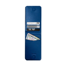 CARDD - Porta carte magnetico universale per il retro degli smartphone materiale pelle sintetica colore blu