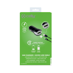 CCUSBMICRO - 12W USB-A Car Charger+USB-A to Micro Usb Cable [TURBO]