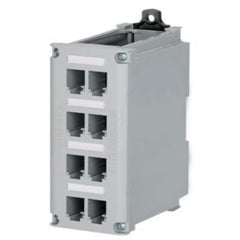 PATCH PANEL 8 PORTE RAME TIPO MINI-COM