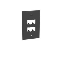 Placca per 4 prese colore nero