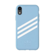 ADIDAS ORIGINALS - Cover SAMBA in TPU+Poliuretano con bordi rialzati di colore azzurro con strisce bianche compatibile con Apple iPhone Xs Max