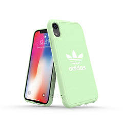 ADIDAS ORIGINALS - Cover ADICOLOR in TPU+Poliuretano colore verde salvia con bordi rialzati compatibile con Apple iPhone Xs Max