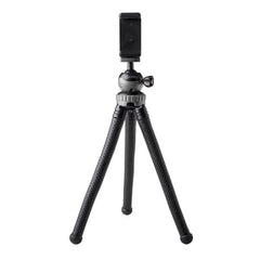 CLICKFLEXTRI - Treppiede flessibile universale compatibile con smartphone fino a 6.2" dimensione display, dotata di filetto 1/4", testa orientabile 360° e 90°, gambe snodabili