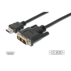 NILOX TECH - Cavo con connettore HDMI 1.4 a connettore DVI 18+1, maschio a maschio, lunghezza cavo 2 mt, compatibile con HDTV e HDCP