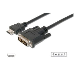 NILOX TECH - Cavo con connettore HDMI 1.4 a connettore DVI 18+1, maschio a maschio, lunghezza cavo 2 mt, compatibile con HDTV e HDCP