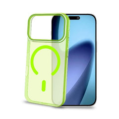 COLORMAG - Cover rigida trasparente con finitura limone compatibile con la tecnologia Magsafe per Apple iPhone 17 Pro [IPHONE 17 CASES]