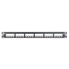 PANNELLO 1U PER 24 RJ45S MINICOM NERO