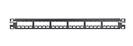 PANNELLO 1U PER 24 RJ45S MINICOM NERO