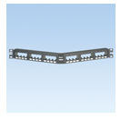 PANNELLO 1U ANGOLATO PER 24 RJ45U NERO