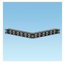 PANNELLO 1U ANGOLATO PER 48 RJ45 NERO