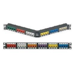PANNELLO 1U ARRETR.PER 24 RJ45U NERO