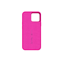 CROMO FLUO - Cover in morbido TPU con finitura soft touch colore rosa fluo compatibile con Apple iPhone 13 Mini
