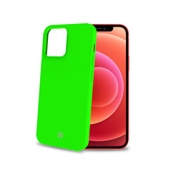 CROMO FLUO - Cover in morbido TPU con finitura soft touch colore verde fluo compatibile con Apple iPhone 13