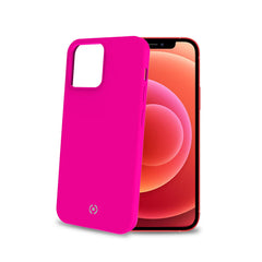 CROMO FLUO - Cover in morbido TPU con finitura soft touch colore rosa fluo compatibile con Apple iPhone 13