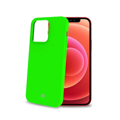 CROMO FLUO - Cover in morbido TPU con finitura soft touch colore verde fluo compatibile con Apple iPhone 13 Pro