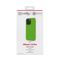 CROMO FLUO - Cover in morbido TPU con finitura soft touch colore verde fluo compatibile con Apple iPhone 13 Pro