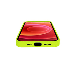 CROMO FLUO - Cover in morbido TPU con finitura soft touch colore giallo fluo compatibile con Apple iPhone 13 Pro Max