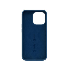 CROMO - Cover in morbido TPU con finitura soft touch colore blu compatibile con Apple iPhone 14 Pro