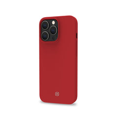 CROMO - Cover in morbido TPU con finitura soft touch colore rosso compatibile con Apple iPhone 14 Pro