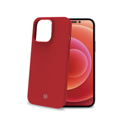 CROMO - Cover in morbido TPU con finitura soft touch colore rosso compatibile con Apple iPhone 14 Pro