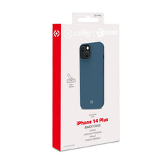CROMO - Cover in morbido TPU con finitura soft touch colore blu compatibile con Apple iPhone 14 Plus