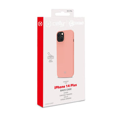 CROMO - Cover in morbido TPU con finitura soft touch colore rosa cipria compatibile con Apple iPhone 14 Plus
