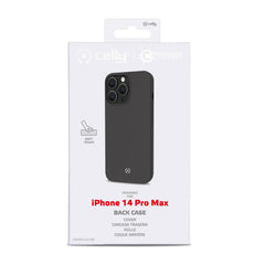 CROMO - Cover in morbido TPU con finitura soft touch colore nero compatibile con Apple iPhone 14 Pro Max