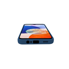 CROMO - Cover in morbido TPU con finitura soft touch colore blu compatibile con Samsung Galaxy A14 4G/ Galaxy A14 5G