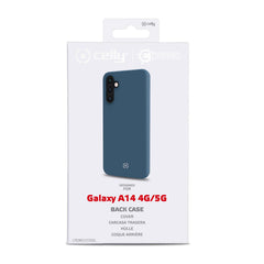 CROMO - Cover in morbido TPU con finitura soft touch colore blu compatibile con Samsung Galaxy A14 4G/ Galaxy A14 5G