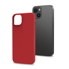 CROMO - Cover in morbido TPU con finitura soft touch colore rosso compatibile con Apple iPhone 15 [IPHONE 15 CASES]