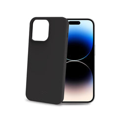 CROMO - Cover in morbido TPU con finitura soft touch colore nero compatibile con Apple iPhone 15 Pro [IPHONE 15 CASES]